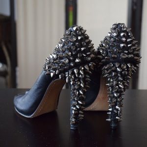 Studded & Spiked Peep Toe Pumps - Sam Edelman